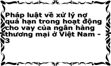 Nợ Quá Hạn Do Những Nguyên Nhân Khách Quan