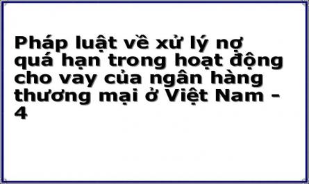 Phân Loại Nợ Quá Hạn Trong Hoạt Động Cho Vay Của Ngân Hàng Thương Mại