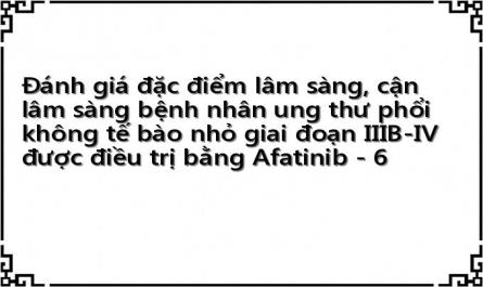 Đặc Điểm Cận Lâm Sàng Của Bệnh Nhân Utpktbn Giai Đoạn Iiib-Iv Được Điều Trị Bằng Afatinib