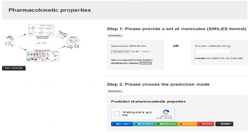 Hình 2 3 Giao diện công cụ pKCSM CHƯƠNG 3 KẾT QUẢ VÀ BÀN LUẬN 3 1 Mô phỏng 1