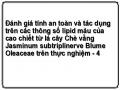 Đánh Giá Tác Dụng Hạ Lipid Máu Dựa Trên Mô Hình Gây Tăng Cholesterol Máu Nội Sinh