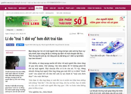 Nguồn Ảnh chụp màn hình báo giadinh net vn Trong khi đó trong phạm vi khảo sát 1