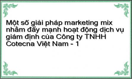 Một số giải pháp marketing mix nhằm đẩy mạnh hoạt động dịch vụ giám định của Công ty TNHH Cotecna Việt Nam - 1