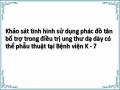 Khảo sát tình hình sử dụng phác đồ tân bổ trợ trong điều trị ung thư dạ dày có thể phẫu thuật tại Bệnh viện K - 7