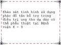 Khảo sát tình hình sử dụng phác đồ tân bổ trợ trong điều trị ung thư dạ dày có thể phẫu thuật tại Bệnh viện K - 9