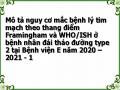 Mô tả nguy cơ mắc bệnh lý tim mạch theo thang điểm Framingham và WHO/ISH ở bệnh nhân đái tháo đường type 2 tại Bệnh viện E năm 2020 – 2021