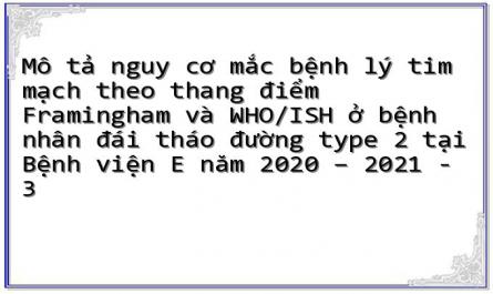 Một Số Yếu Tố Nguy Cơ Liên Quan Đến Bệnh Tim Mạch Ở Bệnh Nhân Đtđ Typ 2