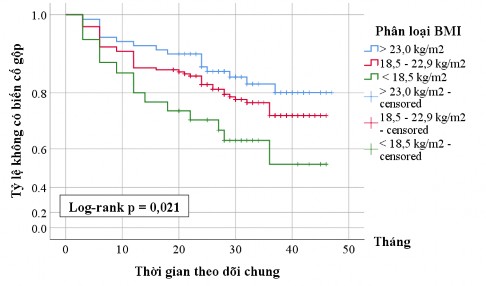Biểu đồ 3 7 Đường cong Kaplan Meier ở nhóm suy tim mạn theo phân loại chỉ số 3