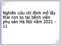 Nghiên cứu chỉ định mổ lấy thai con so tại bệnh viện phụ sản Hà Nội năm 2021 - 11