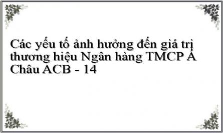 Các yếu tố ảnh hưởng đến giá trị thương hiệu Ngân hàng TMCP Á Châu ACB - 14