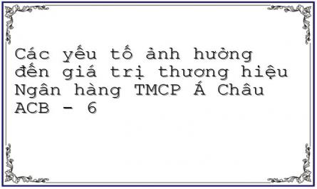 Phân Tích Các Yếu Tố Ảnh Hưởng Đến Giá Trị Thương Hiệu Ngân Hàng Tmcp Á Châu