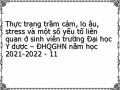 Thực Trạng Stress, Lo Âu Và Trầm Cảm Của Sinh Viên Trường Đại Học Y Dược – Đhqghn Năm Học 2021 - 2022