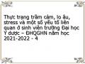 Sơ Đồ Tổng Hợp Một Số Yếu Tố Liên Quan Đến Trầm Cảm, Lo Âu Và Stress Của Sinh Viên Y Dược: