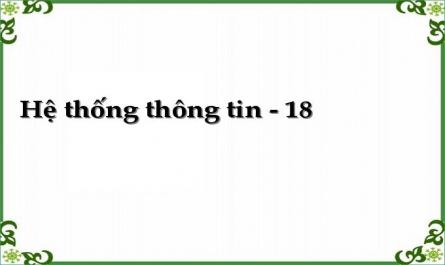 Hệ thống thông tin - 18