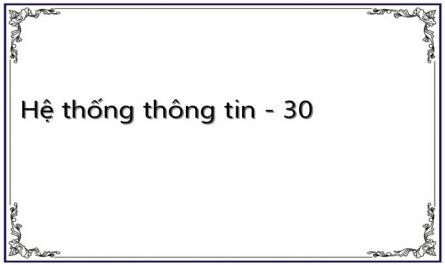 Hệ thống thông tin - 30