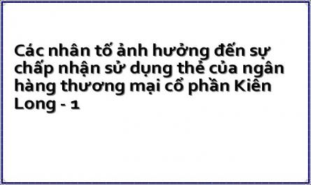 Các nhân tố ảnh hưởng đến sự chấp nhận sử dụng thẻ của ngân hàng thương mại cổ phần Kiên Long - 1