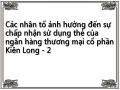 Các nhân tố ảnh hưởng đến sự chấp nhận sử dụng thẻ của ngân hàng thương mại cổ phần Kiên Long - 2