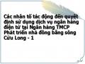 Các nhân tố tác động đến quyết định sử dụng dịch vụ ngân hàng điện tử tại Ngân hàng TMCP Phát triển nhà đồng bằng sông Cửu Long - 1