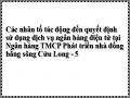 Các Nhân Tố Tác Động Đến Quyết Định Sử Dụng Dịch Vụ Ngân Hàng Điện Tử 