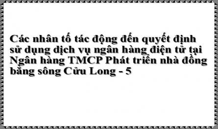 Các Nhân Tố Tác Động Đến Quyết Định Sử Dụng Dịch Vụ Ngân Hàng Điện Tử