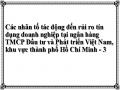 Tổng Quan Về Các Nhân Tố Tác Động Đén Rủi Ro Tín Dụng Doanh Nghiệp Tại Ngân Hàng Thương Mại – Giới Thiệu Mô Hình Nghiên Cứu.