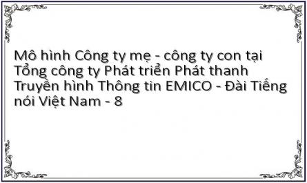 Hiện Trạng Mô Hình Công Ty Mẹ – Công Ty Con Ở Tổng Công Ty Emico