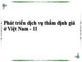 Nguyên Nhân Của Những Tồn Tại Trong Hoạt Động Thẩm Định Giá Ở Nước Ta