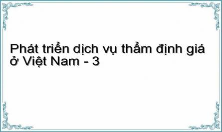 Vai Trò Của Thẩm Định Giá Trong Nền Kinh Tế Thị Trường