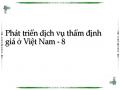 Giá Trị Tài Sản Đã Thẩm Định Từ Năm 2003 – 2006 Của Trung