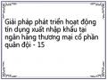 Giải pháp phát triển hoạt động tín dụng xuất nhập khẩu tại ngân hàng thương mại cổ phần quân đội - 15