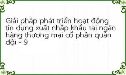 Thực Trạng Hoạt Động Tín Dụng Xuất Nhập Khẩu Tại Ngân Hàng Thương Mại Cổ Phần Quân Đội