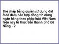 Thế chấp bằng quyền sử dụng đất ở để đảm bảo hợp đồng tín dụng ngân hàng theo pháp luật Việt Nam hiện nay từ thực tiễn thành phố Đà Nẵng - 2