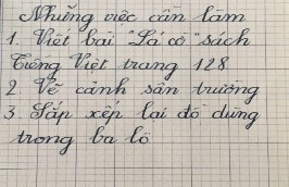Hình minh hoạ anh sách nhiệm vụ được dán ở bảng thông báo của gia đình em 3