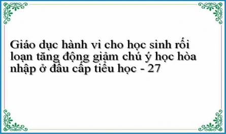 Giáo dục hành vi cho học sinh rối loạn tăng động giảm chú ý học hòa nhập ở đầu cấp tiểu học - 27