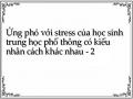 Ứng phó với stress của học sinh trung học phổ thông có kiểu nhân cách khác nhau - 2