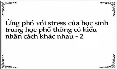 Ứng phó với stress của học sinh trung học phổ thông có kiểu nhân cách khác nhau - 2