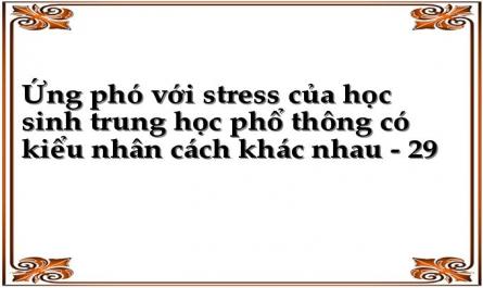 Ứng phó với stress của học sinh trung học phổ thông có kiểu nhân cách khác nhau - 29