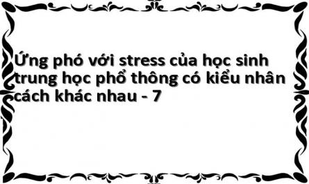 Ứng phó với stress của học sinh trung học phổ thông có kiểu nhân cách khác nhau - 7