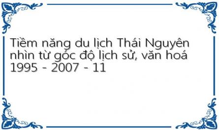 Chiến Lược Quảng Bá Hình Ảnh Du Lịch Thái Nguyên