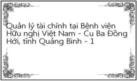 Quản lý tài chính tại Bệnh viện Hữu nghị Việt Nam - Cu Ba Đồng Hới, tỉnh Quảng Bình - 1