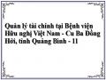 Quản lý tài chính tại Bệnh viện Hữu nghị Việt Nam - Cu Ba Đồng Hới, tỉnh Quảng Bình - 11