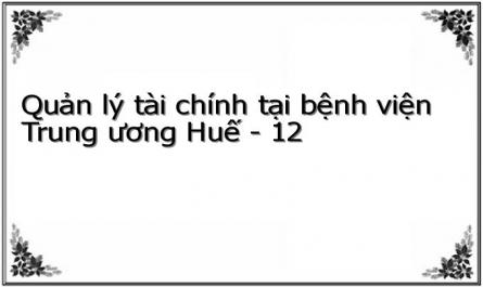 Định Hướng Hoàn Thiện Quản Lý Tài Chính Tại Bệnh Viện Trung Ương Huế