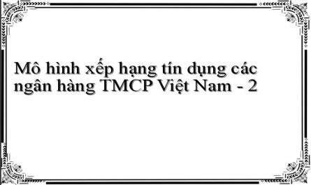 Mô hình xếp hạng tín dụng các ngân hàng TMCP Việt Nam - 2