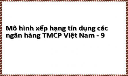 Mô hình xếp hạng tín dụng các ngân hàng TMCP Việt Nam - 9