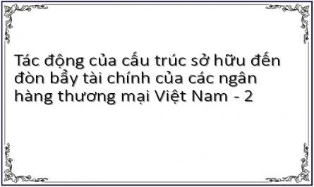 Tác động của cấu trúc sở hữu đến đòn bẩy tài chính của các ngân hàng thương mại Việt Nam - 2