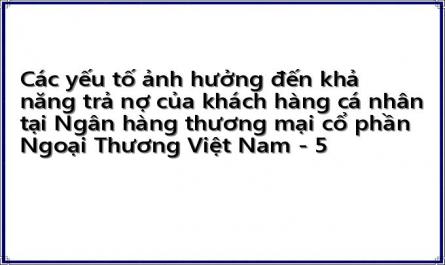 Nhận Xét Đánh Giá Các Yếu Tố Tác Động Đến Hoạt Động Cho Vay Khách Hàng Cá Nhân Tại