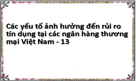 Các yếu tố ảnh hưởng đến rủi ro tín dụng tại các ngân hàng thương mại Việt Nam - 13