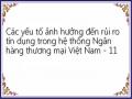 Các yếu tố ảnh hưởng đến rủi ro tín dụng trong hệ thống Ngân hàng thương mại Việt Nam - 11