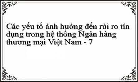 Các yếu tố ảnh hưởng đến rủi ro tín dụng trong hệ thống Ngân hàng thương mại Việt Nam - 7