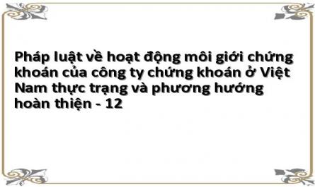 Pháp luật về hoạt động môi giới chứng khoán của công ty chứng khoán ở Việt Nam thực trạng và phương hướng hoàn thiện - 12